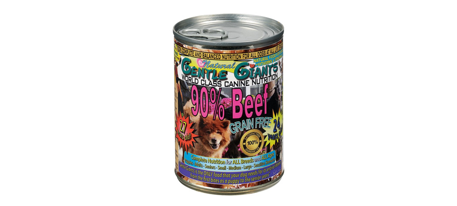 Gentle Giants 90% Beef Grain-Free Wet Dog Food