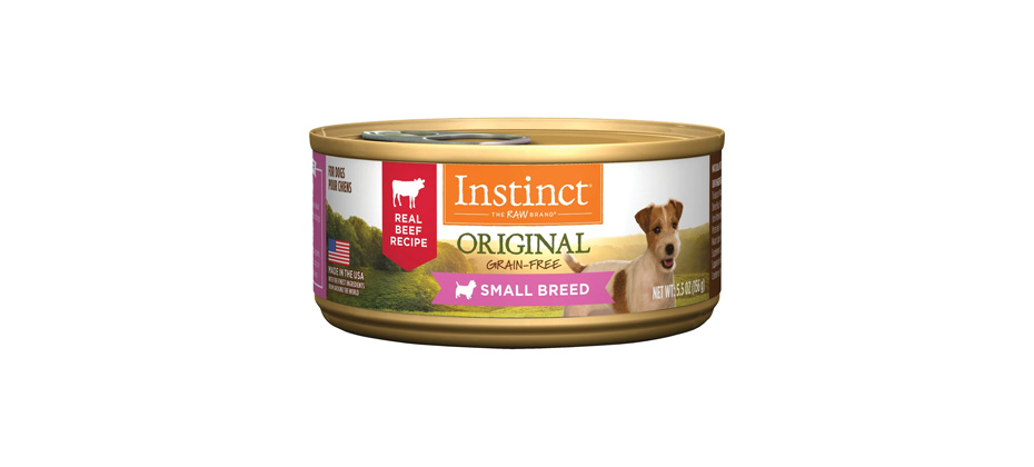 Best Wet Dog Food For Small Breeds: Instinct Original Small Breed Grain-Free Real Beef Recipe Canned Food