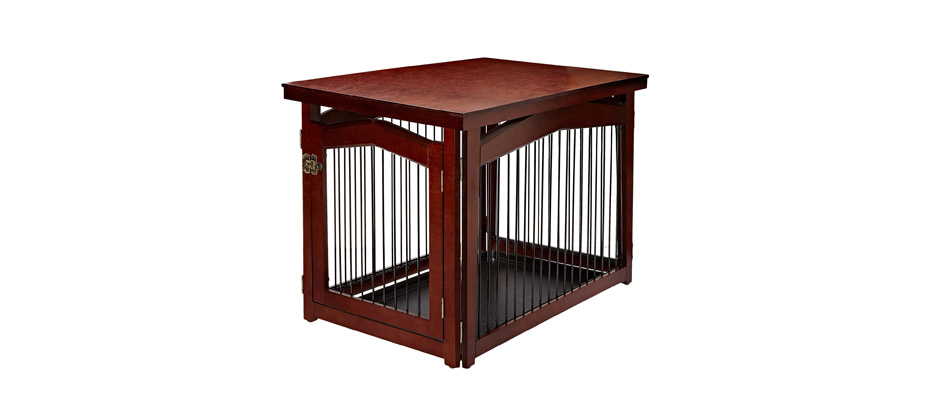 Merry Products 2-in-1 Configurable Single Door Furniture Style Dog Crate