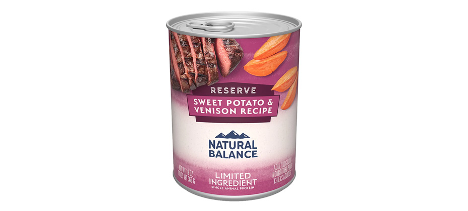 Best For Allergies: Natural Balance L.I.D. Adult Grain-Free Canned Dog Food Sweet Potato & Venison Recipe