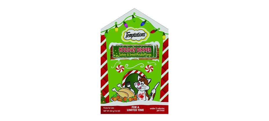 Best for Christmas Stocking: Temptations Holiday Dinner Cat Treats