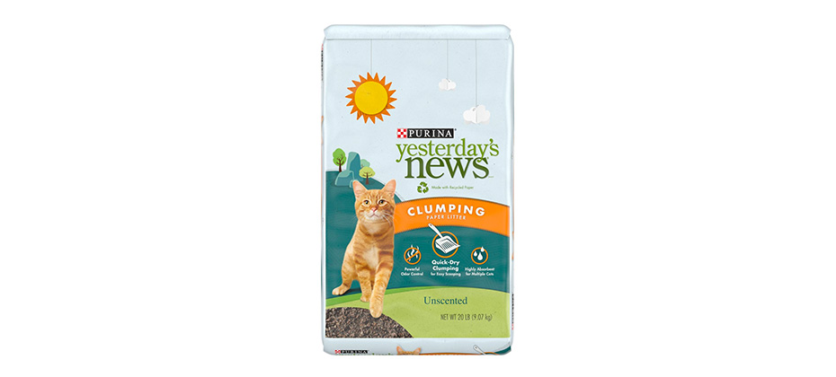 Yesterday's News Original Unscented Non-Clumping Paper Cat Litter