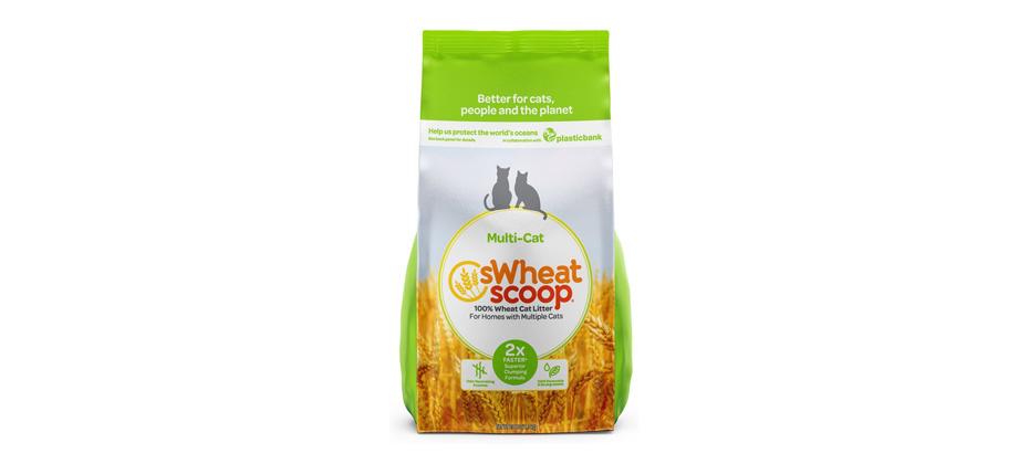 sWheat Scoop Multi-Cat Unscented Clumping Wheat Cat Litter