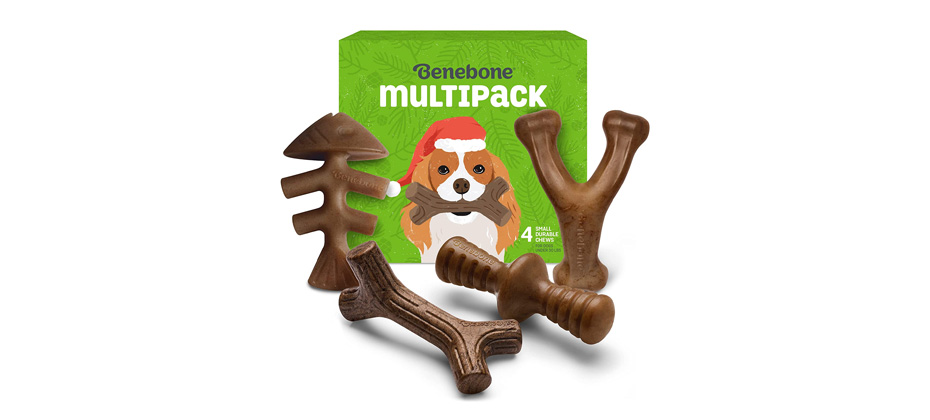 Best for Dogs That Love to Chew: Benebone Multipack Holiday Durable Dog Chew Toy