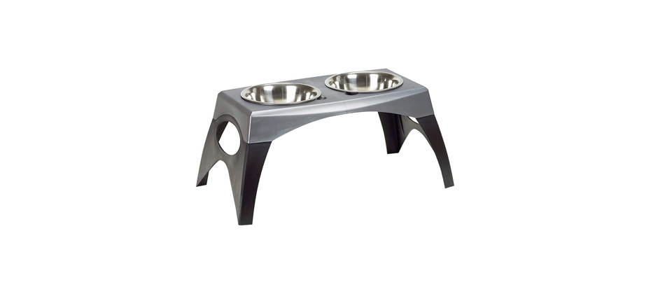 Bergan Elevated Double Bowl Dog Feeder