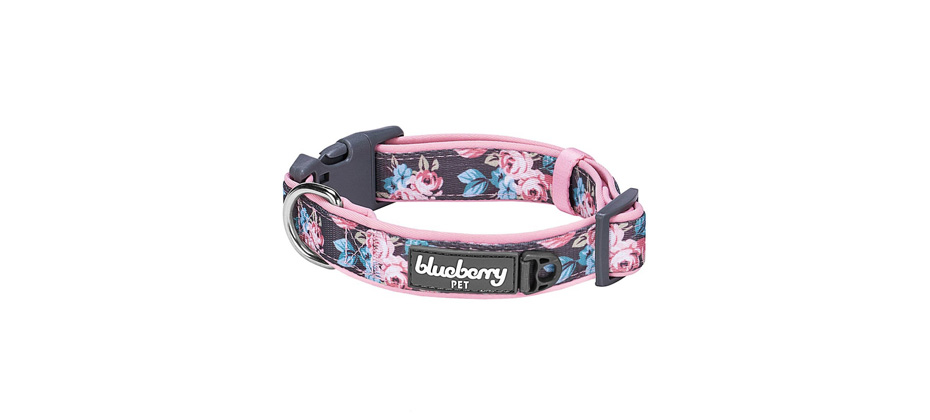 Blueberry Pet Floral Prints Polyester Dog Collar