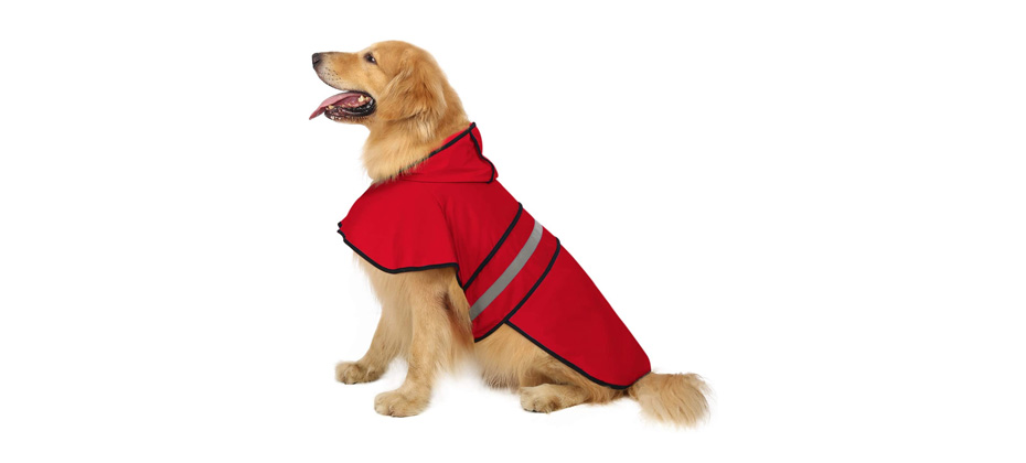 HDE Dog Raincoat Hooded Slicker Poncho