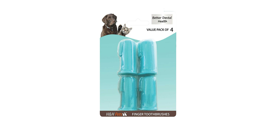 H&H Pets Standard Dog & Cat Finger Toothbrush