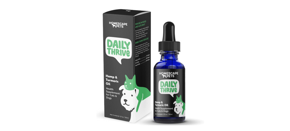 HomeScape Pets Daily Thrive Hemp & Tumeric Oil