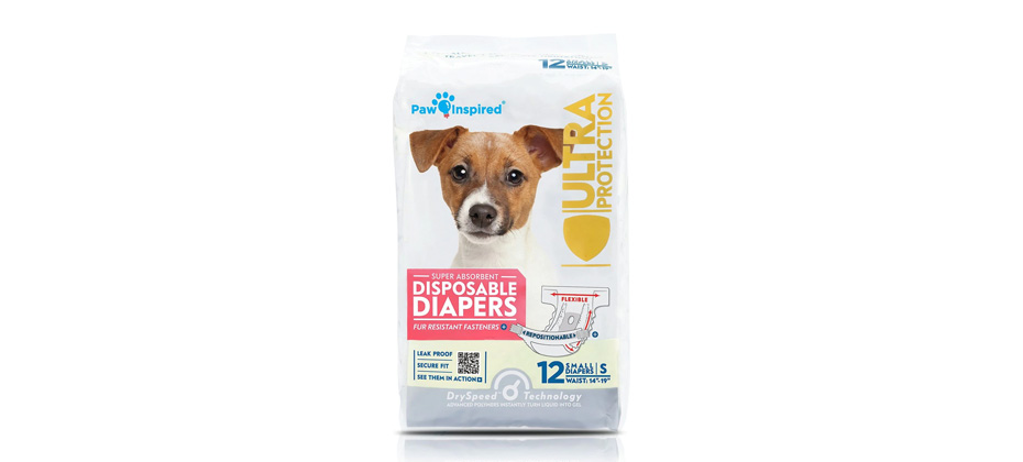 Paw Inspired Disposable Female Dog Diapers