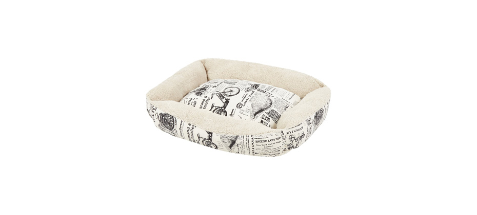 Paws & Pals 1800's Newspaper Bolster Dog Bed