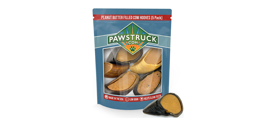 Pawstruck Peanut Butter Filled Beef Hooves Dog Treats