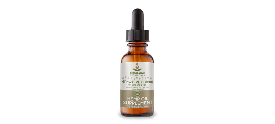 Restorative Botanicals 4 Paws Pet Blend Hemp Oil Supplement