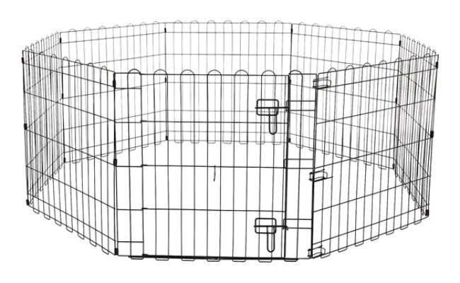 Amazon Basics Foldable Metal Pet Dog Exercise Fence Pen