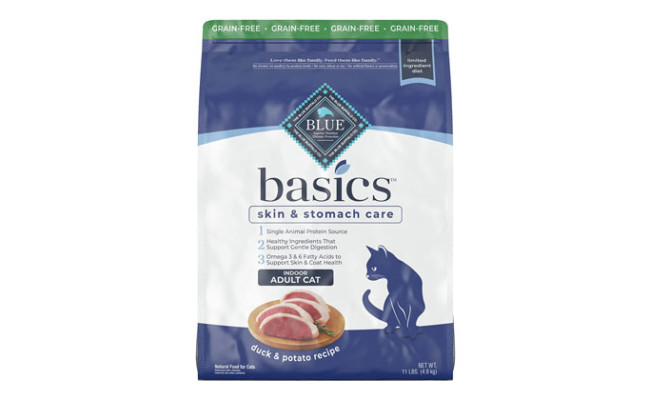 Blue Buffalo Basics Skin & Stomach Care Grain-Free Formula Duck & Potato Indoor
