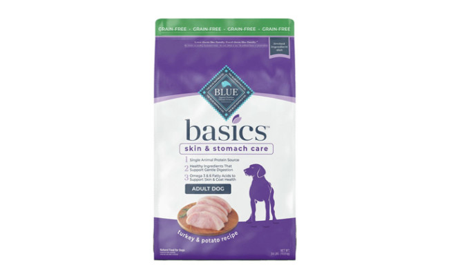 Blue Buffalo Basics Skin & Stomach Care Grain Free Formula Turkey & Potato Recipe Adult Dry Dog Food