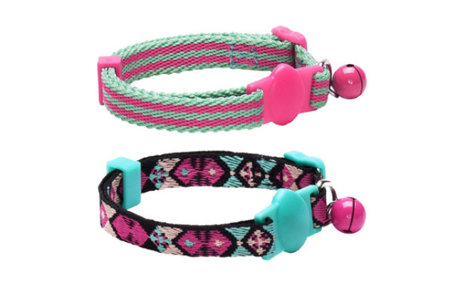 Blueberry Adjustable Breakaway Cat Collar with Bell