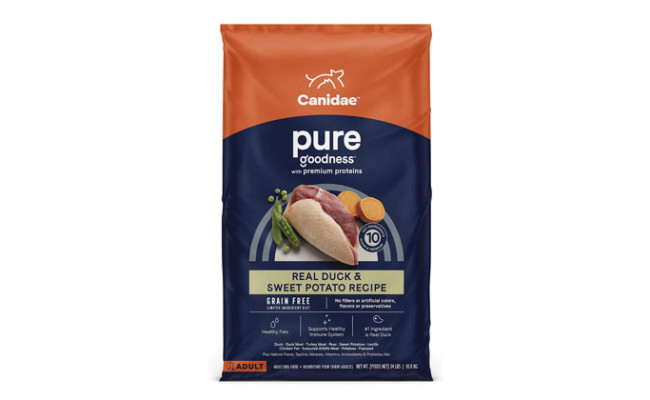 CANIDAE Grain-Free PURE Limited Ingredient Duck & Sweet Potato Recipe