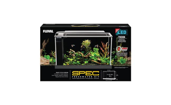 Fluval SPEC Aquarium Kit Aquarium with LED Lighting and 3 Stage Filtration System