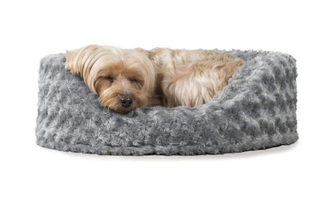 Furhaven Round Oval Cuddler Dog Bed