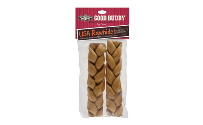 Good Buddy Usa Rawhide Braided Sticks For Dogs