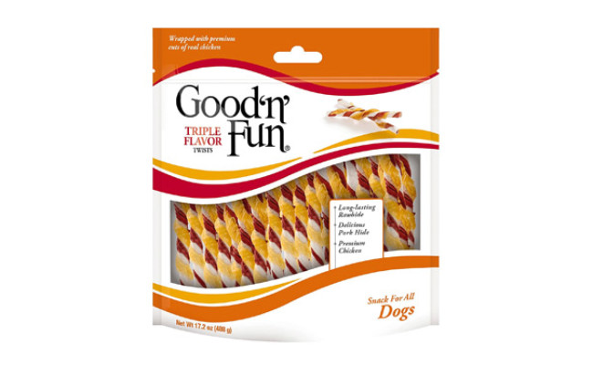 Good 'N' Fun Triple Flavor Twist Chews for Dogs