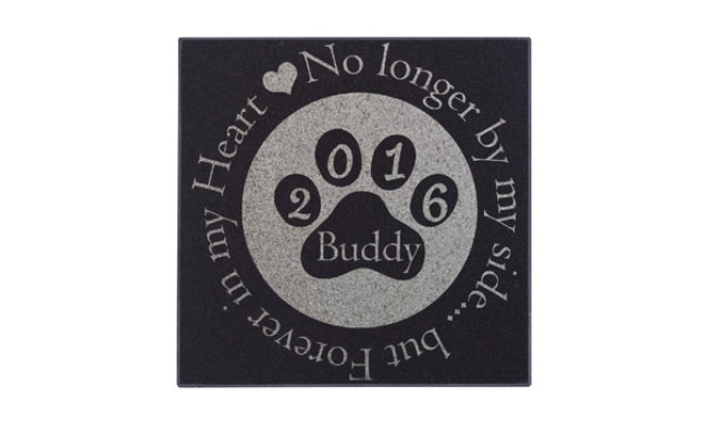 Lara Laser Works Personalized Dog Memorial Stone