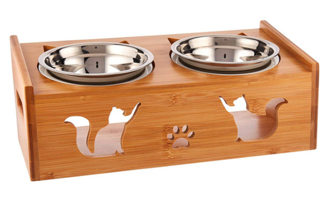 Lepet Raised Cat Food Bowls