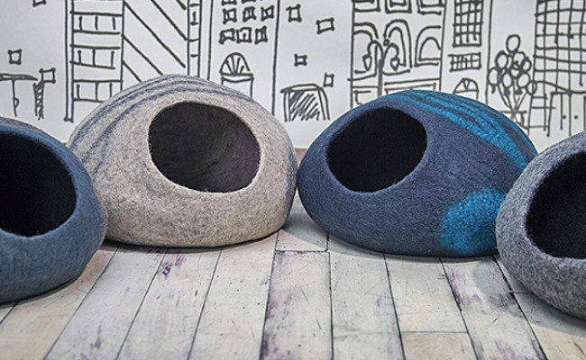 Meowfia Premium Felt Cat Bed Cave