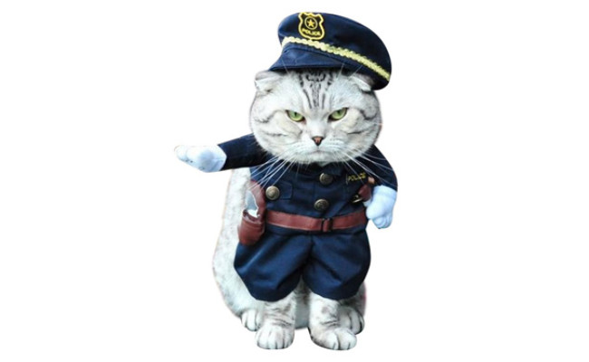 Nacoco Pet Policeman Cat Costume