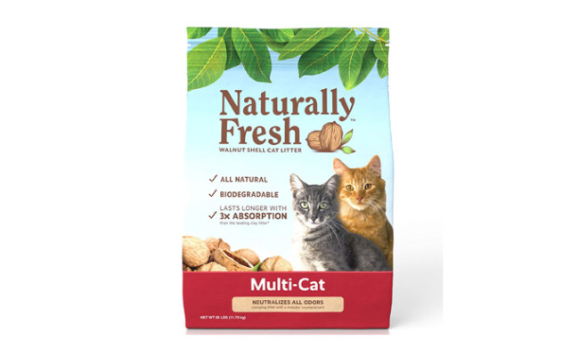 Naturally Fresh Multi Cat Unscented Clumping Walnut Cat Litter