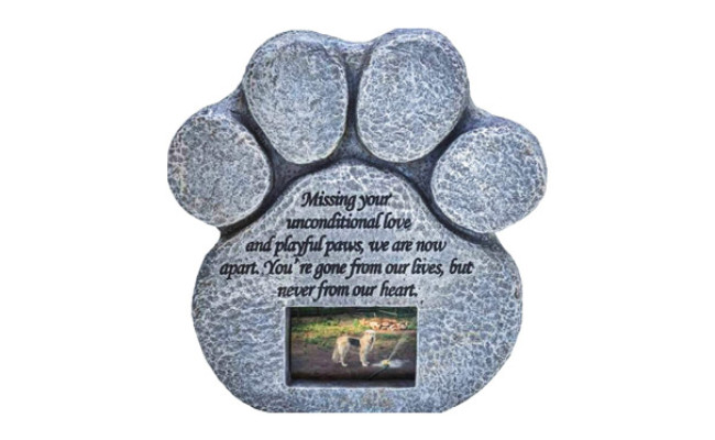 Paw Print Pet Memorial Stone