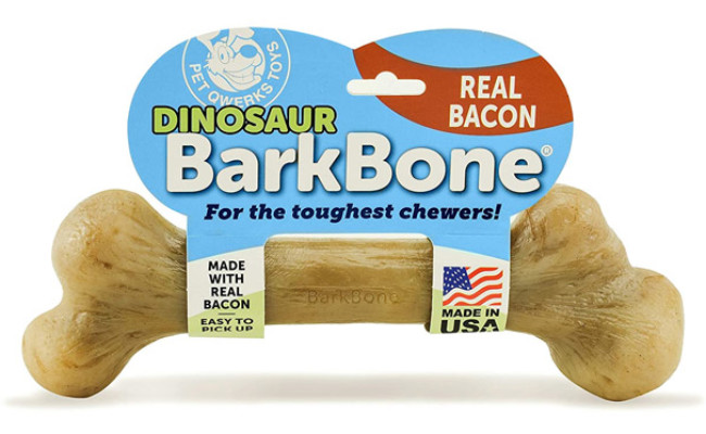 Pet Qwerks Dinosaur BarkBone Dog Chew Toy