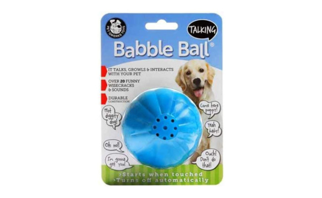 Pet Qwerks Talking Babble Ball Dog Toy