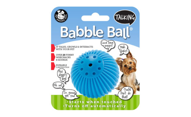 Pet Qwerks Talking Babble Ball Interactive Dog Toy