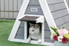 Petsfit Triangle Wooden Cat House