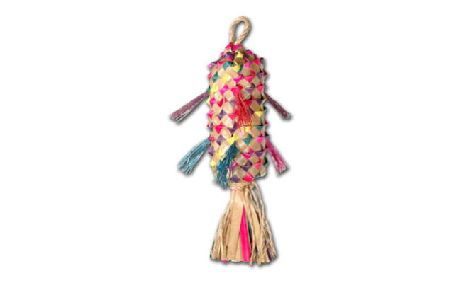 Planet Pleasures Spiked Pinata Natural Bird Toy