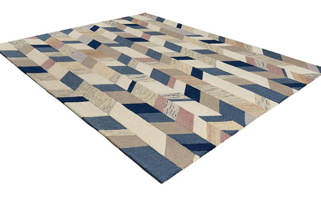 Rivet Modern Geometric Wool Area Rug