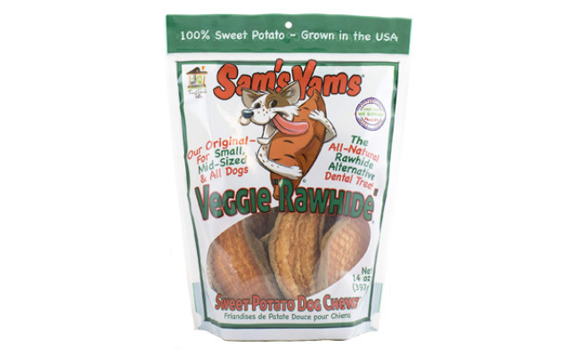 Sam'S Yams Veggie Rawhide Sweet Potato Dog Treats