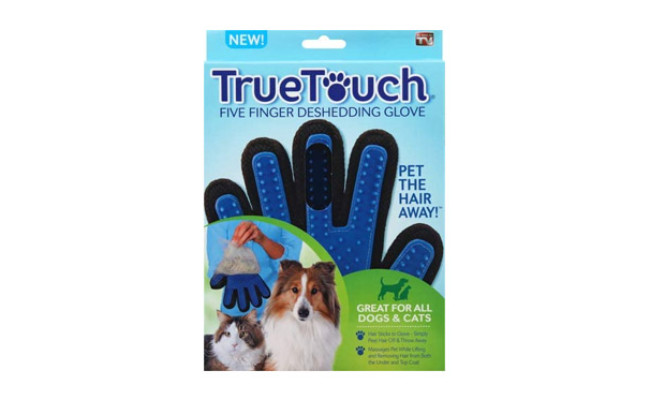 True Touch Five Finger Deshedding Dog Glove