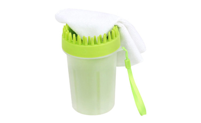 Upgrade 2 in1 Dog Paw Cleaner & Pet Grooming Brush