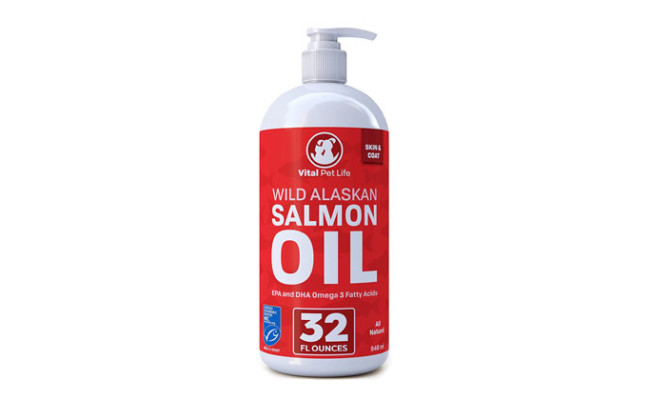 Vital Pet Life Wild Alaskan Salmon Oil Skin & Coat Health Liquid Cat & Dog Supplement