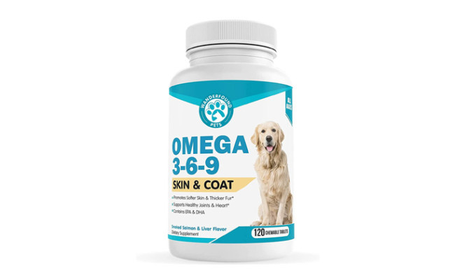 Wanderfound Pets Omega 3 6 9 Skin & Coat Health Smoked Salmon & Liver Flavor Dog Supplement
