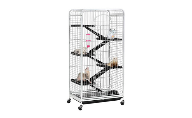 YAHEETECH Multi Levels Rolling Large Ribbit Bunny Cage