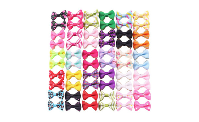 YAKA Dog Small Bowknot Hair Bows