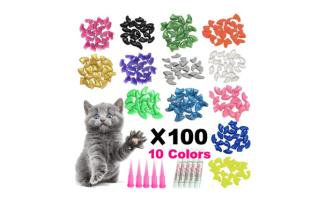 YMCCOOL 100pcs Cat Nail Caps