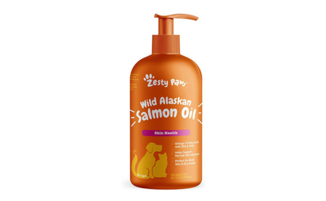 Zesty Paws Wild Alaskan Salmon Oil Liquid Skin & Coat Supplement for Dogs & Cats