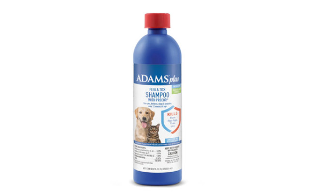dams Plus Flea & Tick Shampoo with Precor