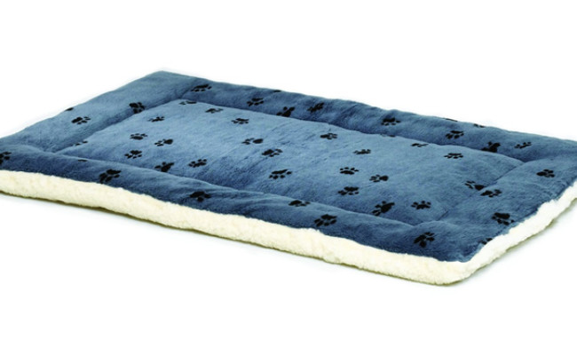 reversible paw print pet bed