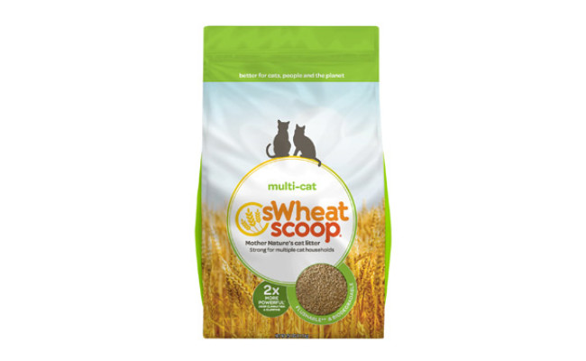 sWheat Scoop Multi-Cat Unscented Clumping Wheat Cat Litter